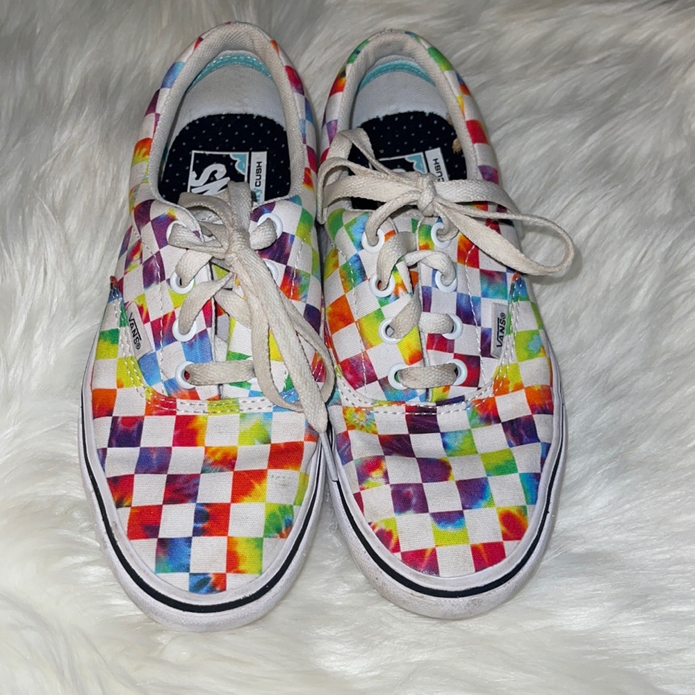Rainbow  checkered Vans